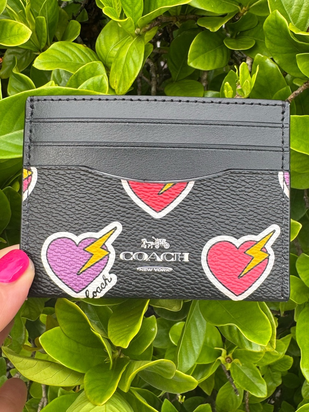 Coach Slim Heart Bolt ID Card Case Holder
